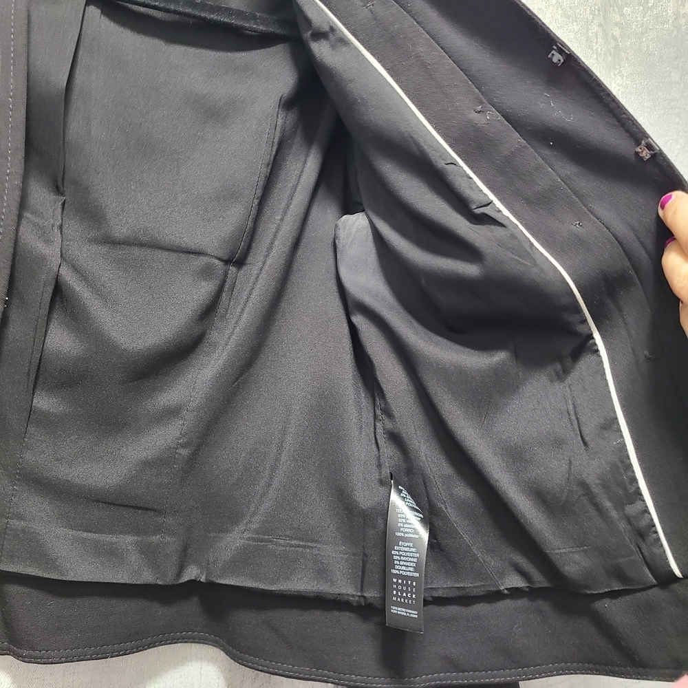 Reserved❗️White House Black Market Double-Breasted Black Blazer Womens Size 4‎ - Picture 8 of 12